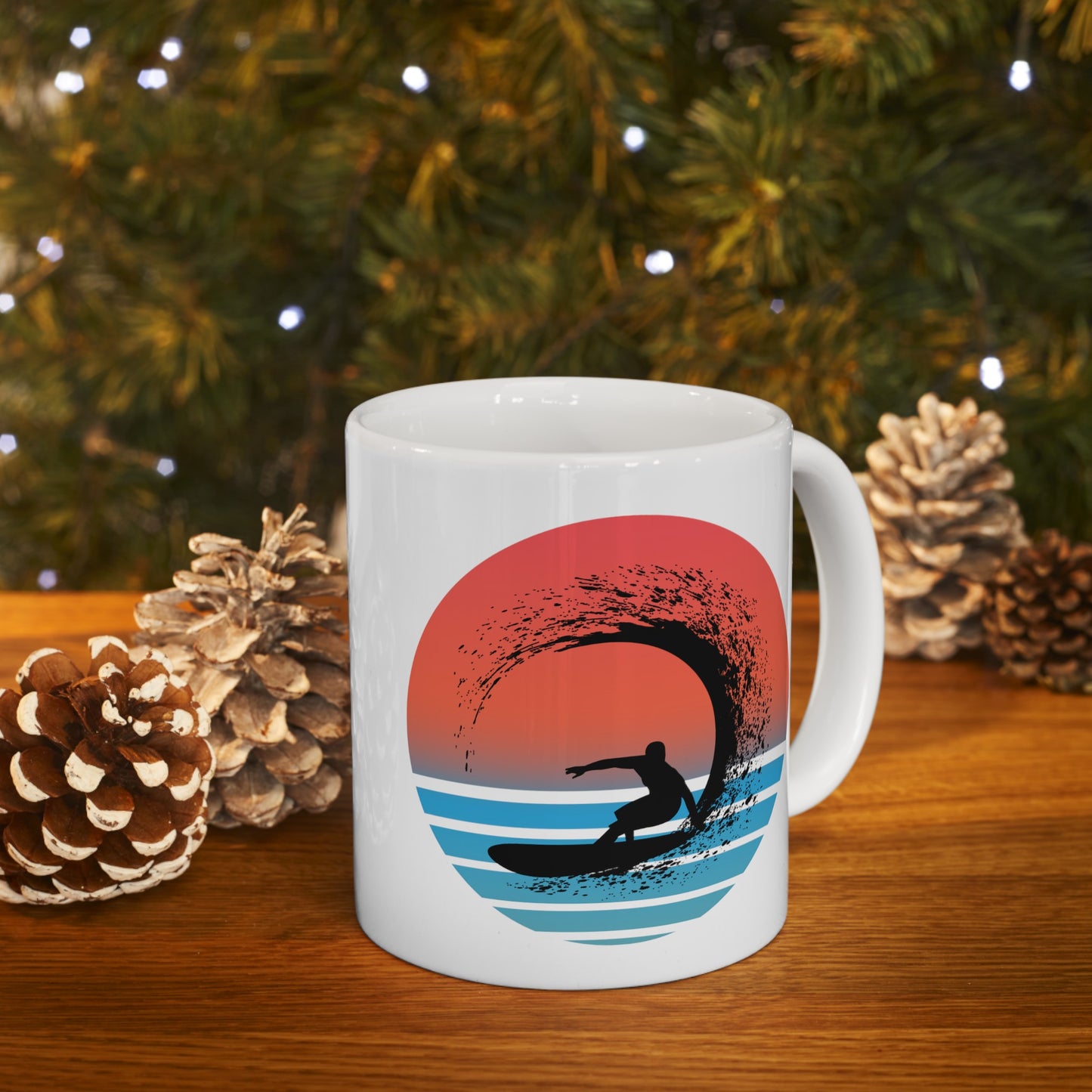 Sunset Surf Mug, (11oz,)