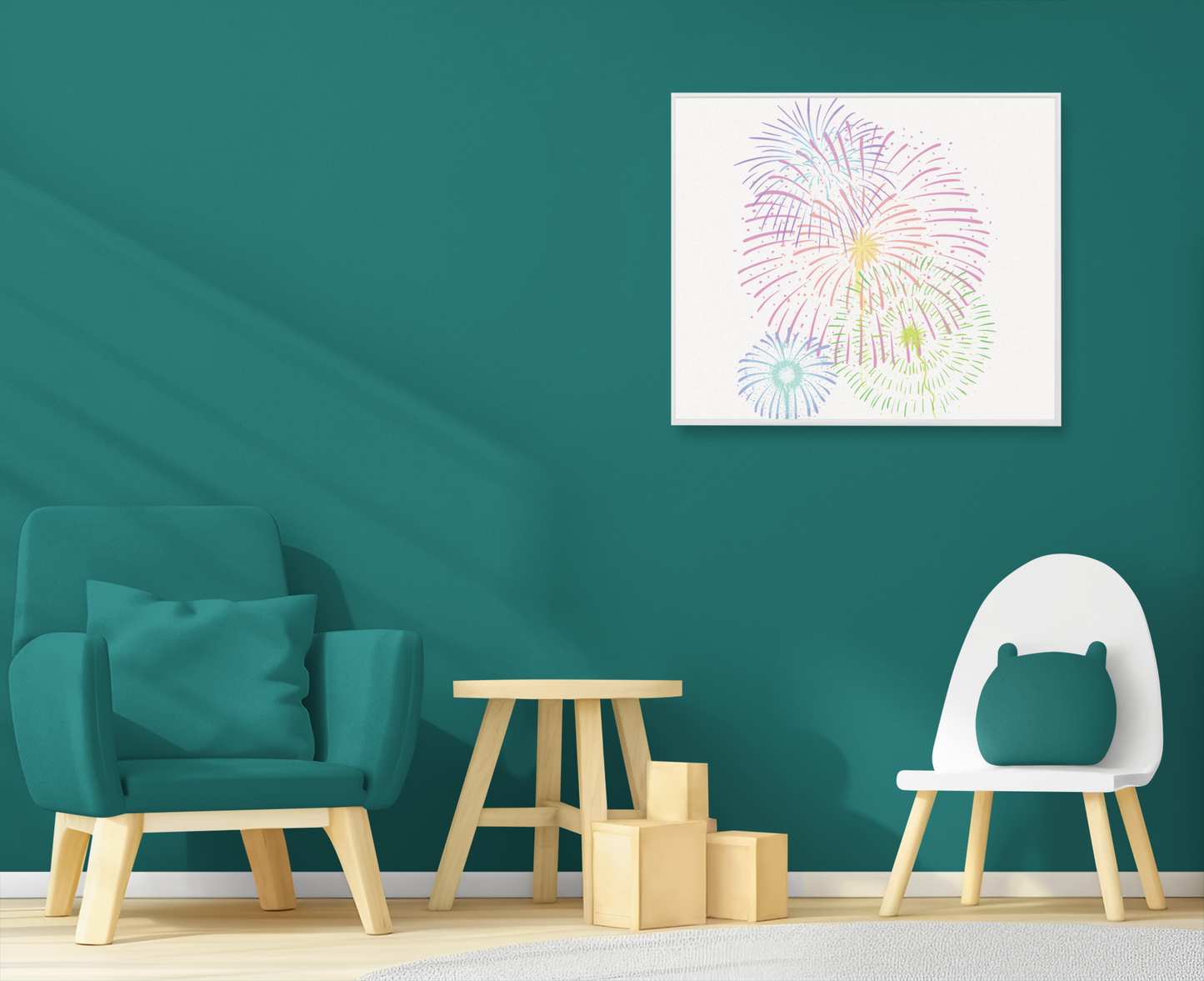 Colorful Fireworks Festival Posters (300gsm)